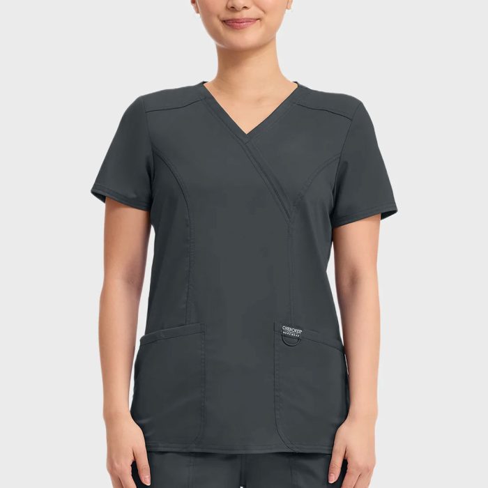 Cherokee Scrubs Top for Women Mock Wrap (Copy)