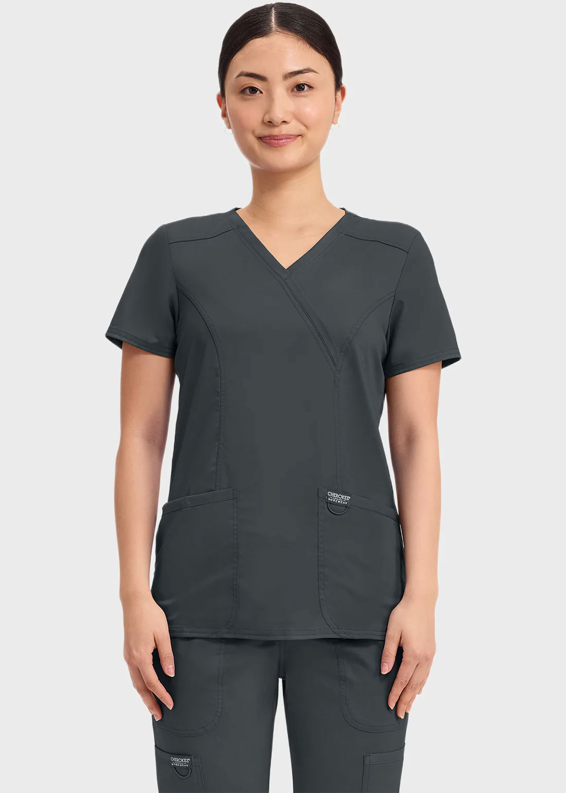 Cherokee Scrubs Top for Women Mock Wrap (Copy)