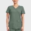 Cherokee Scrubs Top for Women Mock Wrap 12