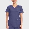 Cherokee Scrubs Top for Women Mock Wrap 7